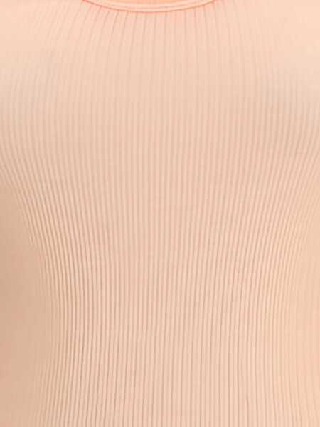 Topuri forteforte Halter-neck tank Top in wool jersey PEACH Femei (BM 19452458) 3