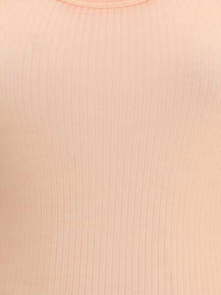 Topuri forteforte Halter-neck tank Top in wool jersey PEACH Femei (BM 19452458) 4