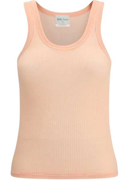 Topuri forteforte Halter-neck tank Top in wool jersey PEACH Femei (BM 19452458) 1