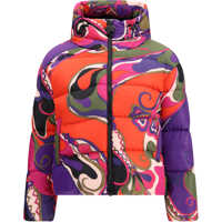 Geci de iarna Orchidee Print Down Jacket Femei