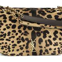 Genti de umar Saint Laurent Dama - Genti de umar Saint Laurent Jamie mini leopard print Shoulder Bag MUSTARD Femei (BM 19452476) - B-mall.ro