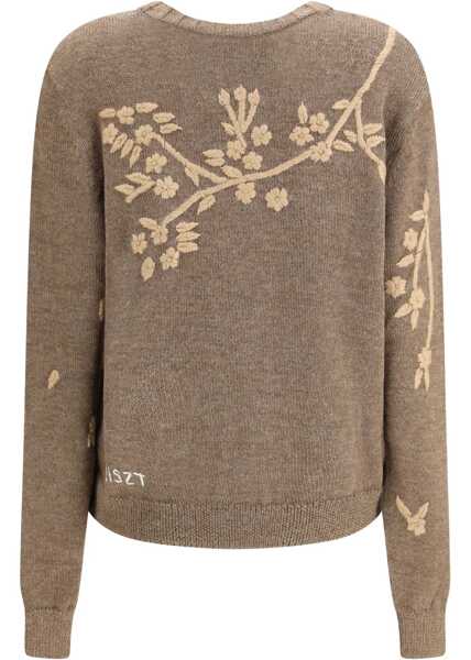 Cardigane BAZISZT Blossom Cardigan GRAY / BROWN Femei (BM 19452494) 3