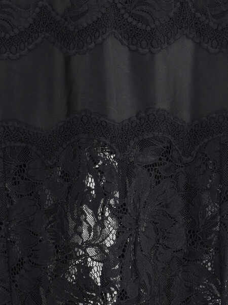 Rochii lungi RABANNE Laced long dress BLACK Femei (BM 19452500) 3