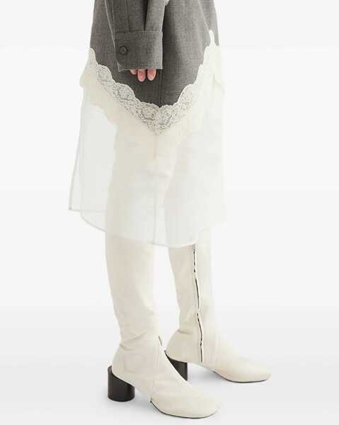 Fuste Jil Sander Midi wool and lace Skirt VOLCANIC GLASS Femei (BM 19452503) 3