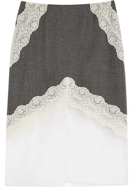 Fuste Jil Sander Midi wool and lace Skirt VOLCANIC GLASS Femei (BM 19452503) 1