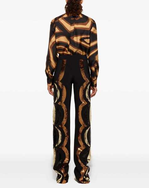 Camasi casual PUCCI Printed Silk Shirt BLACK GOLD Femei (BM 19452509) 4