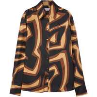 Camasi casual Printed Silk Shirt Femei