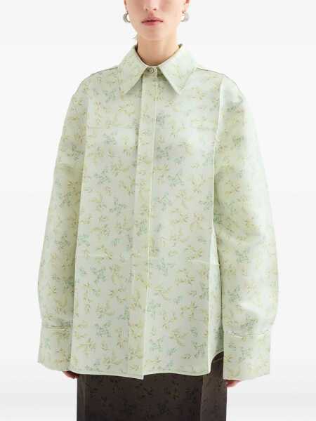 Camasi casual Jil Sander Floral-print Shirt GREEN MINT Femei (BM 19452512) 2