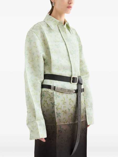 Camasi casual Jil Sander Floral-print Shirt GREEN MINT Femei (BM 19452512) 3