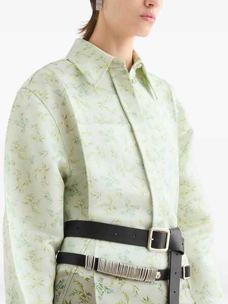 Camasi casual Jil Sander Floral-print Shirt GREEN MINT Femei (BM 19452512) 4