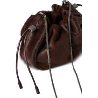 Genti de umar Brunello Cucinelli Dama - Genti de umar Brunello Cucinelli Mellow mini Ponyhair Shoulder Bag with Precious Chai MOKA Femei (BM 19452515) - B-mall.ro