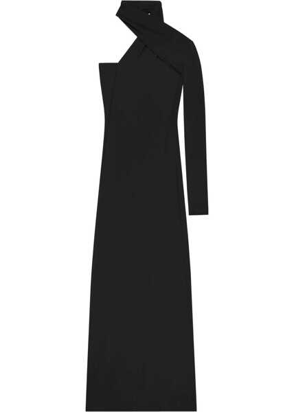 Rochii COURRGES One-shoulder maxi Dress BLACK Femei (BM 19452518) 4