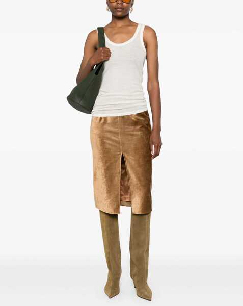 Topuri forteforte Halter-neck tank Top in wool jersey CHOCOLAT NOIR Femei (BM 19452542) 2