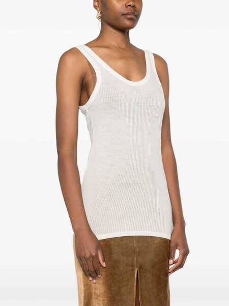 Topuri forteforte Halter-neck tank Top in wool jersey CHOCOLAT NOIR Femei (BM 19452542) 3