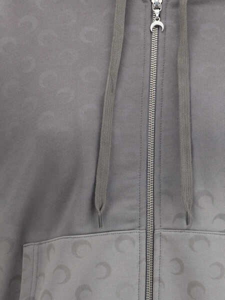 Bluze de trening MARINE SERRE Faded Moon fleece zipped Hoodie DARK GREY Femei (BM 19452545) 3