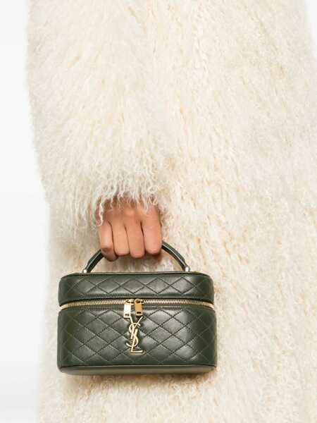 Genti de mana Saint Laurent Vanity Gaby leather Handbag GREEN Femei (BM 19452563) 2