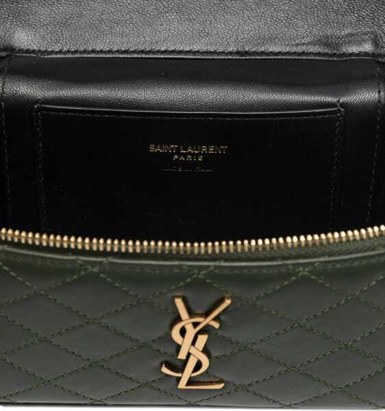 Genti de mana Saint Laurent Vanity Gaby leather Handbag GREEN Femei (BM 19452563) 5