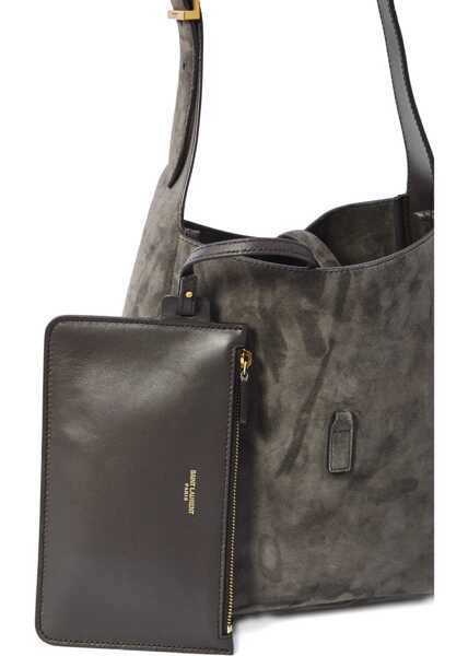 Genti de umar Saint Laurent Le 5  7 small suede Shoulder Bag PEARL Femei (BM 19452584) 4