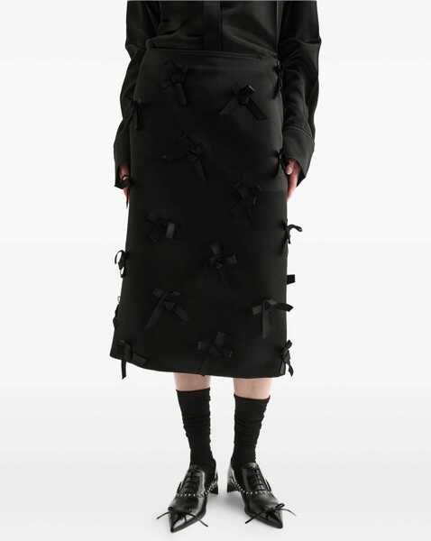Fuste Jil Sander Satin Skirt with bows BLACK Femei (BM 19452605) 2