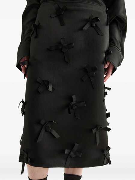 Fuste Jil Sander Satin Skirt with bows BLACK Femei (BM 19452605) 4
