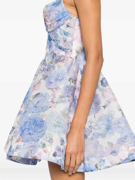 Rochii ZIMMERMANN Rebellion Drape Mini Dress SKY-BLOOM Femei (BM 19452608) 5