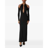 Imbracaminte MARINE SERRE Dama - Rochii MARINE SERRE Draped Jersey Long Dress BLACK Femei (BM 19452623) - B-mall.ro