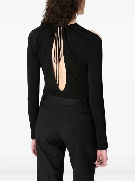 Body-uri MARINE SERRE Stretch viscose Bodysuit BLACK Femei (BM 19452698) 4