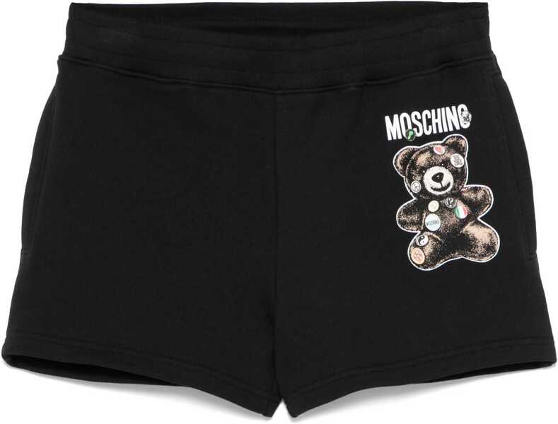 Pantaloni casual Moschino Shorts With Teddy Print BLACK Femei (BM 19452842) 1