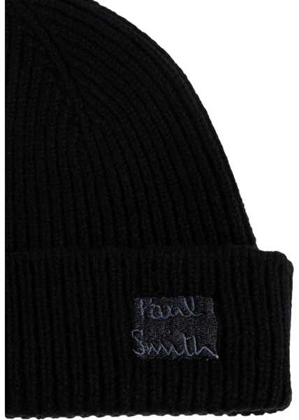 Sepci Paul Smith Cashmere And Wool Cap BLACK Barbati (BM 19452845) 3
