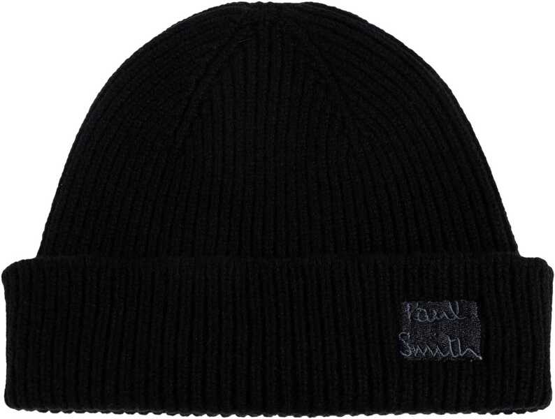Sepci Paul Smith Cashmere And Wool Cap BLACK Barbati (BM 19452845) 1