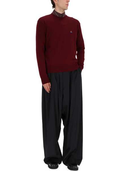 Pulovere casual Vivienne Westwood Alex Jersey With Logo BORDEAUX Barbati (BM 19452923) 2