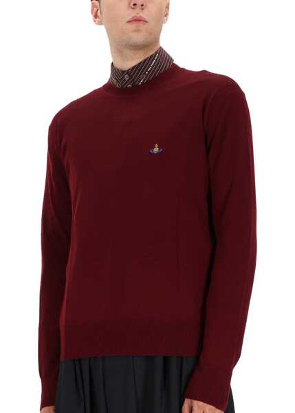Pulovere casual Vivienne Westwood Alex Jersey With Logo BORDEAUX Barbati (BM 19452923) 4