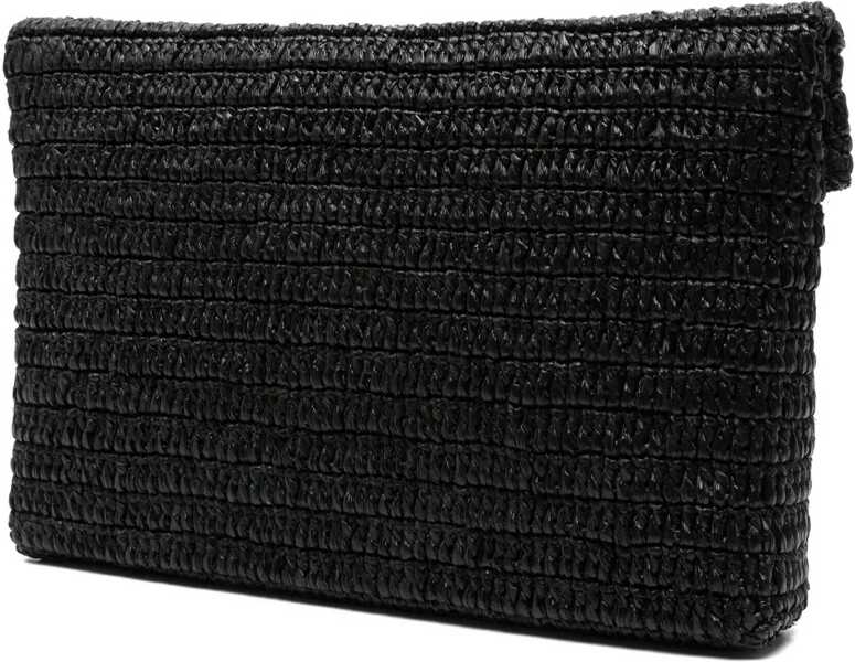 Genti mini Saint Laurent Raffia Clutch Bag BLACK Femei (BM 19452950) 3