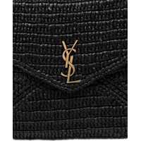 Genti mini Dama - Genti mini Saint Laurent Raffia Clutch Bag BLACK Femei (BM 19452950) - B-mall.ro