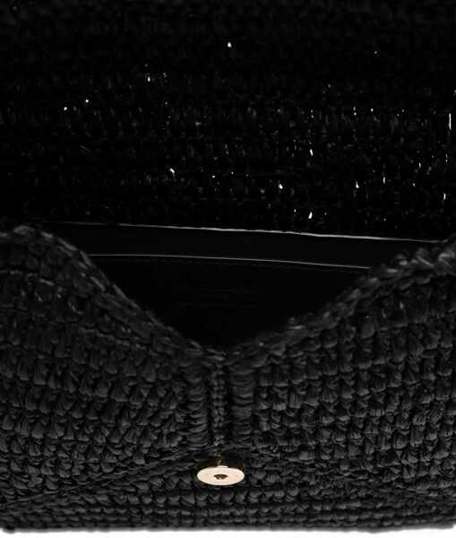 Genti mini Saint Laurent Raffia Clutch Bag BLACK Femei (BM 19452950) 5