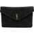 Saint Laurent Raffia Clutch Bag BLACK