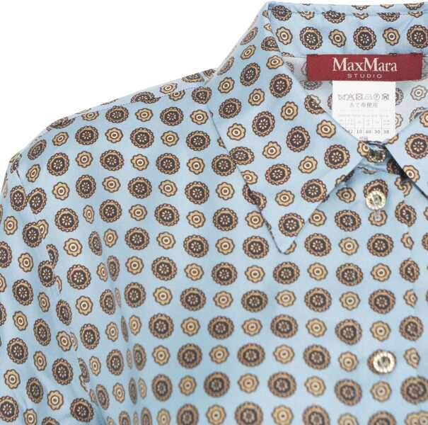 Bluze Max Mara Blouse with waist belt Boccale Blue Femei (BM 19453190) 4