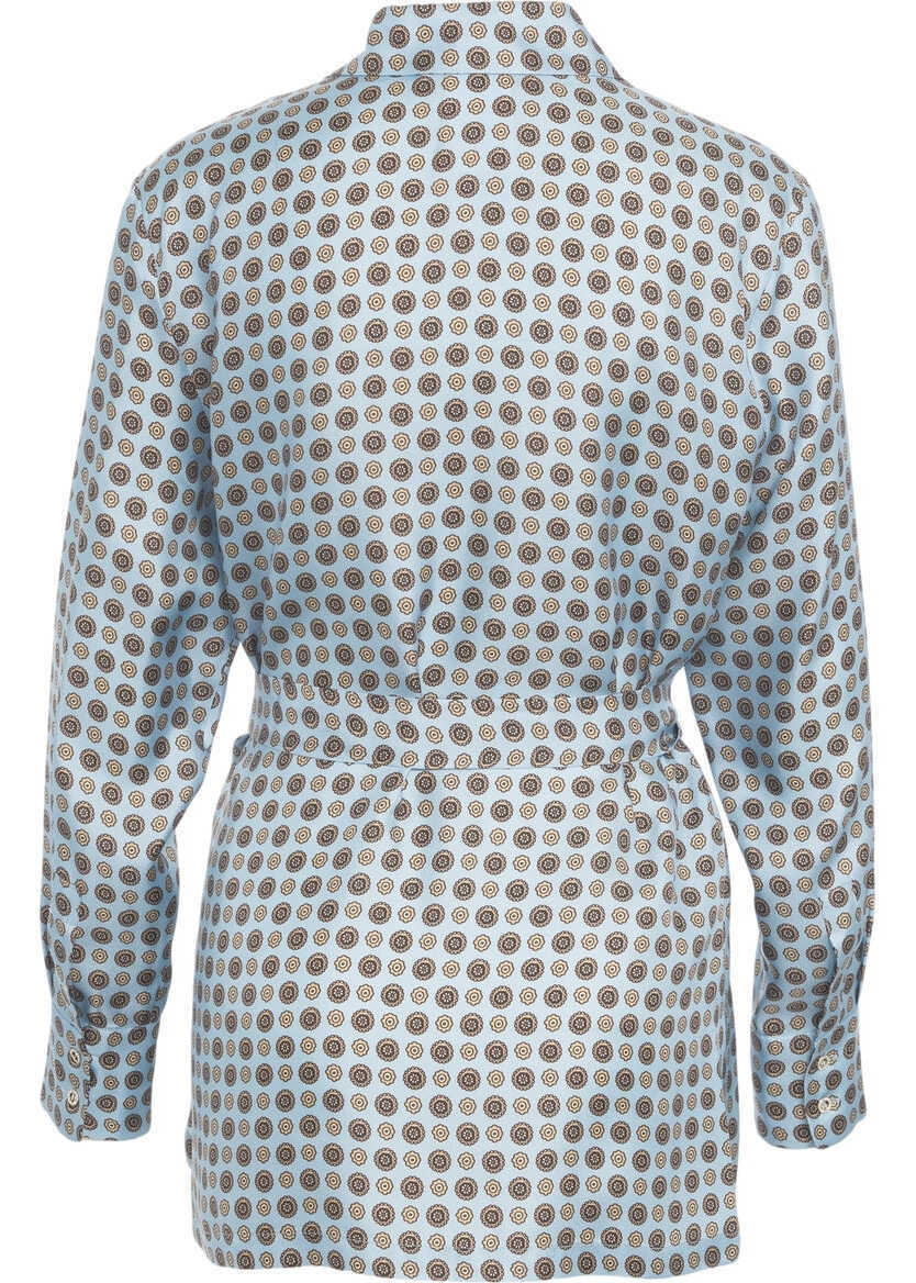 Bluze Max Mara Blouse with waist belt Boccale Blue Femei (BM 19453190) 7