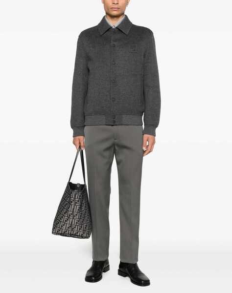 Bomber jacket Fendi Ff Wool Bomber Jacket GREY Barbati (BM 19453238) 2
