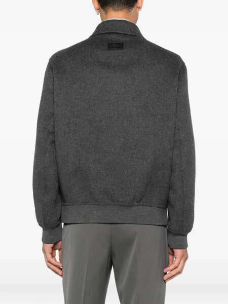 Bomber jacket Fendi Ff Wool Bomber Jacket GREY Barbati (BM 19453238) 4