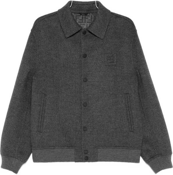 Bomber jacket Fendi Ff Wool Bomber Jacket GREY Barbati (BM 19453238) 1