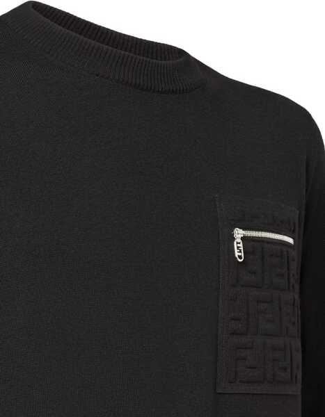 Pulovere casual Fendi Wool Pullover BLACK Barbati (BM 19453241) 3