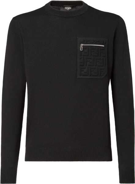 Pulovere casual Fendi Wool Pullover BLACK Barbati (BM 19453241) 1