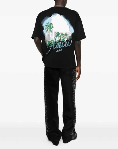 Tricouri AMIRI Amiri Hotel T-Shirt BLACK Barbati (BM 19453247) 2
