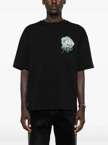 Tricouri AMIRI Amiri Hotel T-Shirt BLACK Barbati (BM 19453247) 3