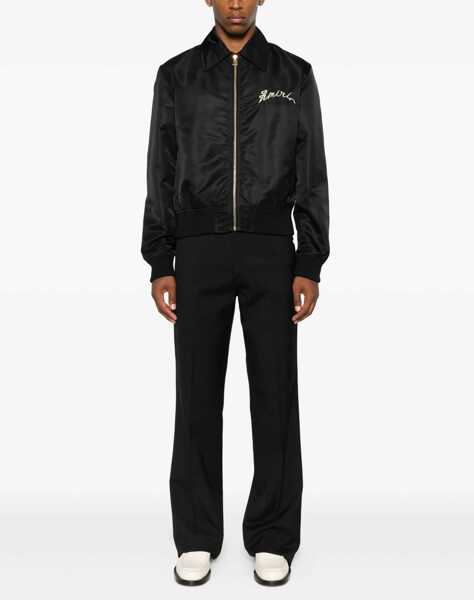Bomber jacket AMIRI Club Amiri Satin Bomber Jacket BLACK Barbati (BM 19453250) 3