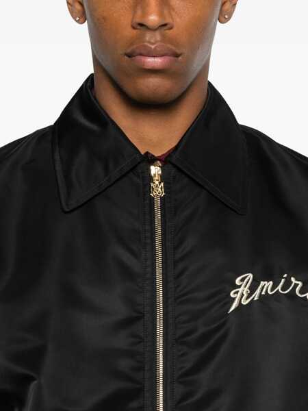 Bomber jacket AMIRI Club Amiri Satin Bomber Jacket BLACK Barbati (BM 19453250) 5