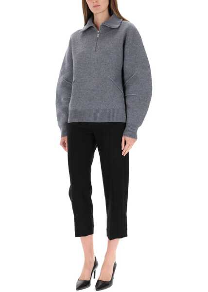 Pulovere casual HELMUT LANG Zippered Apex Jersey GREY Femei (BM 19456628) 2