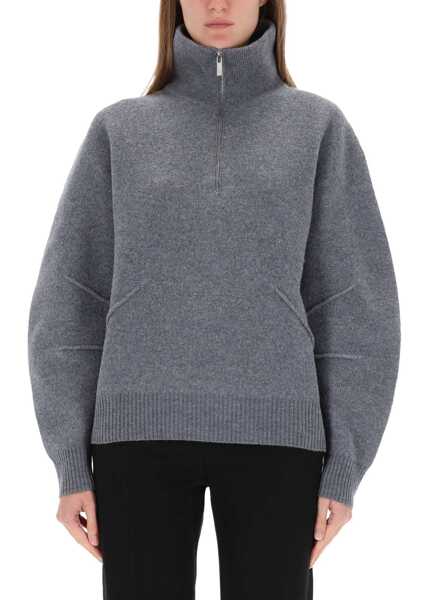 Pulovere casual HELMUT LANG Zippered Apex Jersey GREY Femei (BM 19456628) 1