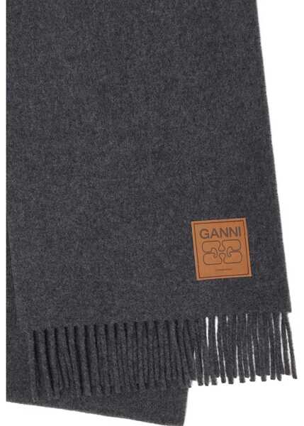Esarfe Ganni Wool Scarf GREY Femei (BM 19456643) 2